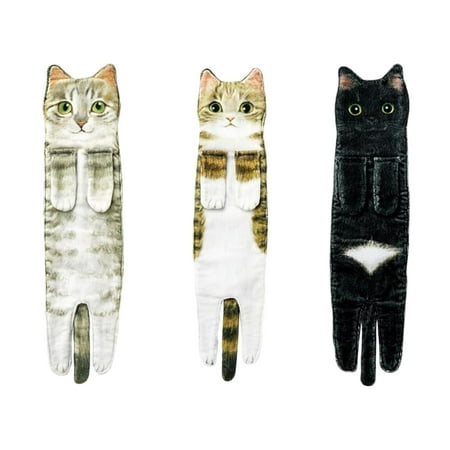 3 pieces Cartoon Cat Funny Hand Towels Absorbent Hanging Kitchen Dish Towel Style P
3 pieces Cartoon Cat Funny Hand Towels Absorbent Hanging Kitchen Dish Towel Style P