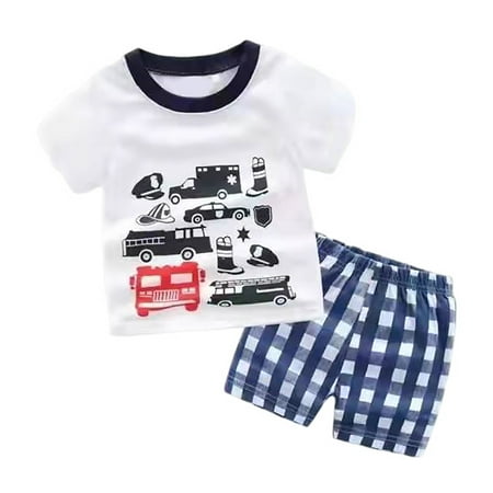Kids Toddler Boy Outfits Comfy Baby Clothing Sets Girls Summer Cartoon Printed Short Sleeved Tops And Shorts 2Pc Children s Suit Soft Infant Outerwear Suits Dark Blue 12-18 Months
Kids Toddler Boy Outfits Comfy Baby Clothing Sets Girls Summer Cartoon Printed Short Sleeved Tops And Shorts 2Pc Children s Suit Soft Infant Outerwear Suits Dark Blue 12-18 Months