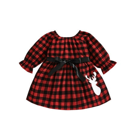 Sunisery Kids Baby Girls Christmas Dress Casual Long Sleeve Plaid Dress Round Collar Big Hem Skirt Red 3-4 Years
Sunisery Kids Baby Girls Christmas Dress Casual Long Sleeve Plaid Dress Round Collar Big Hem Skirt Red 3-4 Years