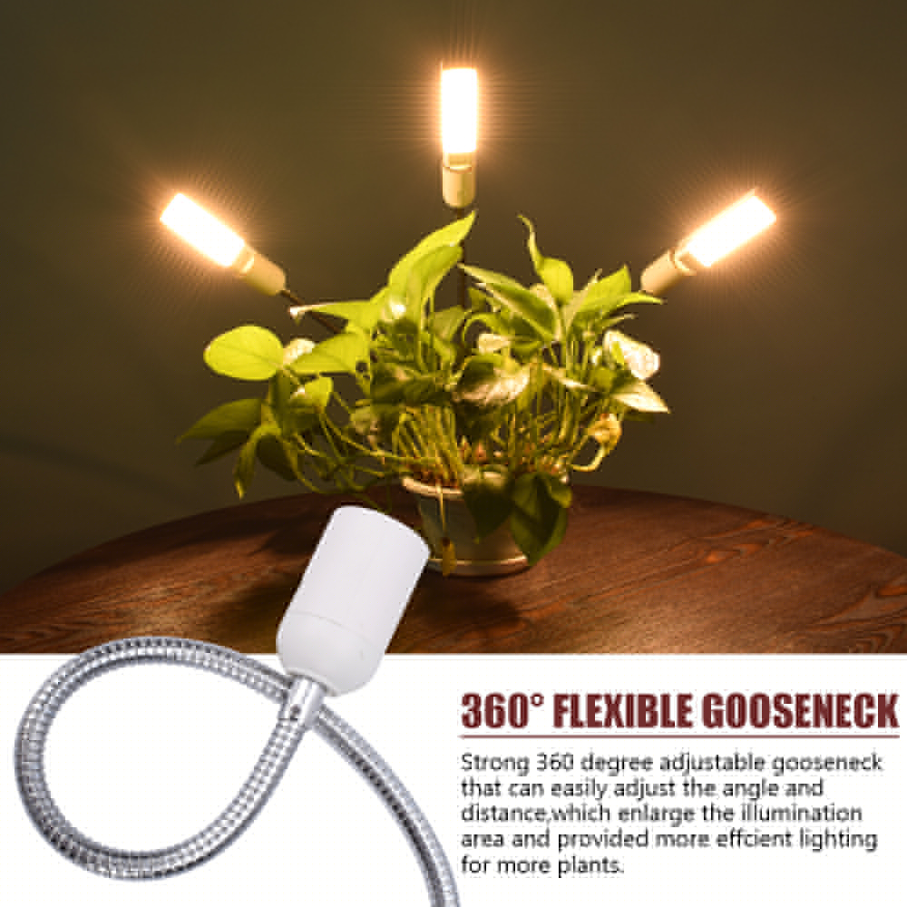 60W 5V Dimmable Three-head Flat Clip Corn Plant Light Full Spectrum Warm White 3000K 132LED Silver (Actual Power 20W)
60W 5V Dimmable Three-head Flat Clip Corn Plant Light Full Spectrum Warm White 3000K 132LED Silver (Actual Power 20W)
