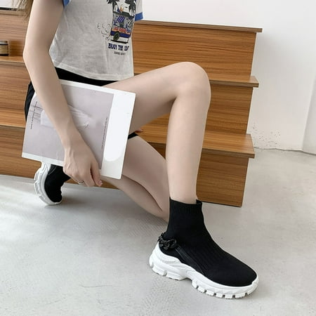 Big Clearance! Hvyes Stretch Stocking Boots Women Flying Woven Thick-soled Knitted Breathable Sports British Style Chain Casual Short Boots
Big Clearance! Hvyes Stretch Stocking Boots Women Flying Woven Thick-soled Knitted Breathable Sports British Style Chain Casual Short Boots