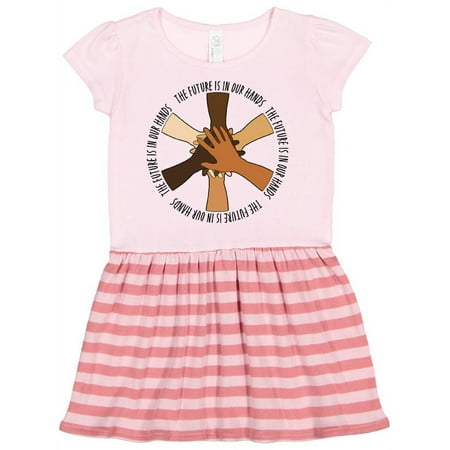 Inktastic The Future is in Our Hands Gift Toddler Girl Dress