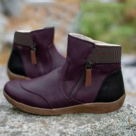 Midewhik Women s Vintage Splicing Round Toe Plus Velvet Zip Up Short Naked Boots Shoes
Midewhik Women s Vintage Splicing Round Toe Plus Velvet Zip Up Short Naked Boots Shoes