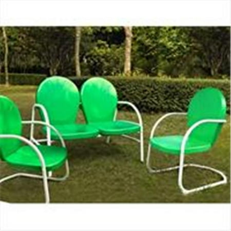 Crosley Furniture Griffith 3-Piece Metal Outdoor Conversation Seating Set