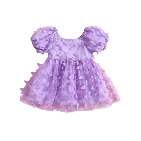 Qtinghua Toddler Baby Girls Princess Dress Short Puff Sleeve 3D Butterfly Tulle Dress Summer Clothes Purple 6-12 Months
Qtinghua Toddler Baby Girls Princess Dress Short Puff Sleeve 3D Butterfly Tulle Dress Summer Clothes Purple 6-12 Months