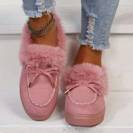 Women s Warm & Comfy Shoes Fashion Slip-On Winter Thermal Snow Shoes Women s Footwear