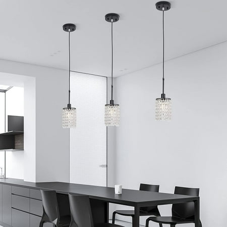Miumaeov 3Pcs Modern Crystal Chandelier Kitchen Dining Room Pendant Hanging Lamp Fixture Black Finish Height Adjustable Bulbs not Included E12 Base
Miumaeov 3Pcs Modern Crystal Chandelier Kitchen Dining Room Pendant Hanging Lamp Fixture Black Finish Height Adjustable Bulbs not Included E12 Base