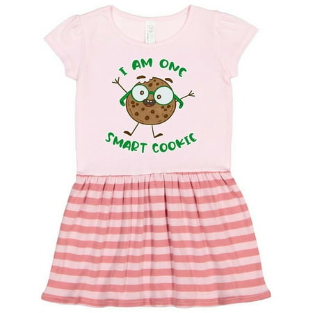Inktastic I Am One Smart Cookie Gift Toddler Girl Dress