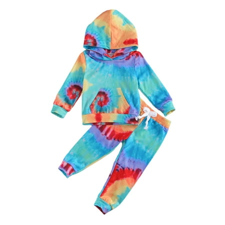 Toddler Kids Baby Girl Boy Tie Dye Outfit Long Sleeve Sweatsuit Tracksuit Hooded Top and Trousers 2Pcs Autumn Clothes Set
Toddler Kids Baby Girl Boy Tie Dye Outfit Long Sleeve Sweatsuit Tracksuit Hooded Top and Trousers 2Pcs Autumn Clothes Set