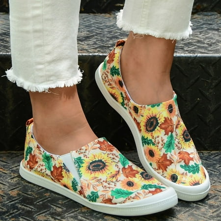 Cathalem Ladies Lazy Slip On Casual Shoes Maple Leaf Pattern Low Top Shoes Soft Sole Massage Flat Casual Womens Shoes Wedge Yellow 8.5
Cathalem Ladies Lazy Slip On Casual Shoes Maple Leaf Pattern Low Top Shoes Soft Sole Massage Flat Casual Womens Shoes Wedge Yellow 8.5