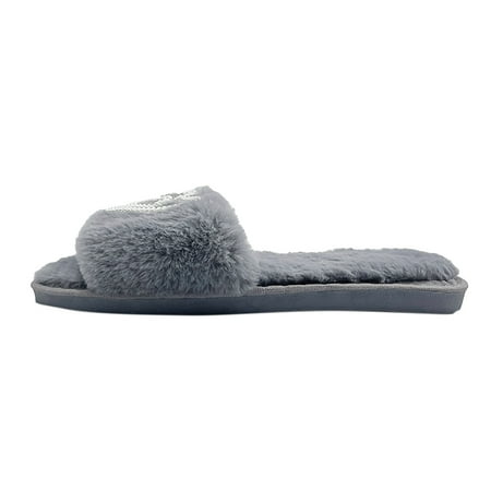 Fashion Winter Women Slippers Flat Bottom Non Slip Open Toe Love Pattern Rhinestone Pearl Plush For Warm
Fashion Winter Women Slippers Flat Bottom Non Slip Open Toe Love Pattern Rhinestone Pearl Plush For Warm