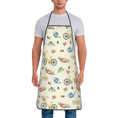 Chef Aprons for Men and Women - Bike Pattern Farmhouse Oil-Resistant Bib Aprons for Cooking Waterproof BBQ Grilling Kitchen Aprons Gifts for Women and Men
Chef Aprons for Men and Women - Bike Pattern Farmhouse Oil-Resistant Bib Aprons for Cooking Waterproof BBQ Grilling Kitchen Aprons Gifts for Women and Men