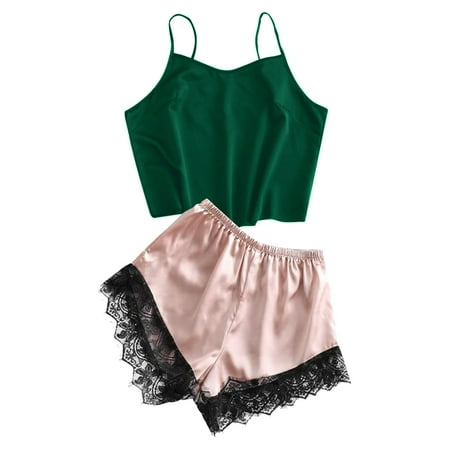 Lingerie For Women Women S Sleepwear Women Satin Silk Babydoll Lace Up Nightwear Pajamas Set Women Casual Lace Camisole Pajamas Two Piece Set
Lingerie For Women Women S Sleepwear Women Satin Silk Babydoll Lace Up Nightwear Pajamas Set Women Casual Lace Camisole Pajamas Two Piece Set