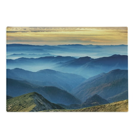 Appalachian Cutting Board Blue Mountain Ridges with Foggy Look and Sunset Panorama Decorative Tempered Glass Cutting and Serving Board in 3 Sizes by Ambesonne
Appalachian Cutting Board Blue Mountain Ridges with Foggy Look and Sunset Panorama Decorative Tempered Glass Cutting and Serving Board in 3 Sizes by Ambesonne