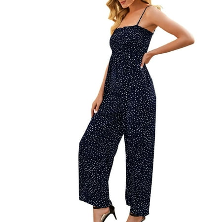 Women s Jumpsuits Rompers & Overalls Spring And Summer Wave Dot Print Chest Wrap Loose Wide Leg Trousers Jumpsuits for Women
Women s Jumpsuits Rompers & Overalls Spring And Summer Wave Dot Print Chest Wrap Loose Wide Leg Trousers Jumpsuits for Women