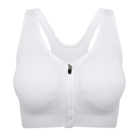 

Women Sports Bra Front Opening Closing Zip Without Steel Rring Mesh Shoulder Women Bra Front Unwired With Mesh Straps