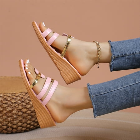 NOKIO Womens Wedges Slides Women s Beach Slope Heel Slippers Hollow Casual Slippers Slope Bottom Shoes Retro Sandals Casual Dressy Summer Open Toe Beach Sandals
NOKIO Womens Wedges Slides Women s Beach Slope Heel Slippers Hollow Casual Slippers Slope Bottom Shoes Retro Sandals Casual Dressy Summer Open Toe Beach Sandals