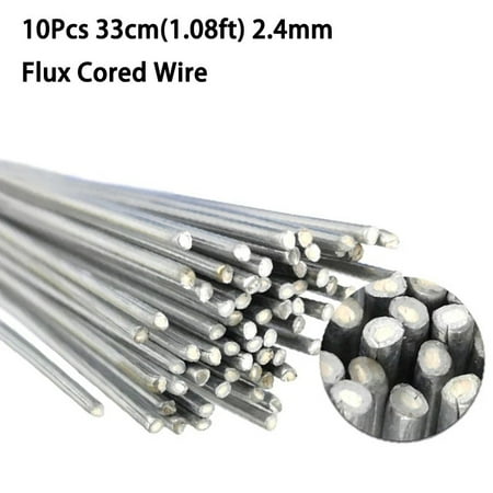 BAMILL 10Pcs Low Temperature Aluminum Welding Rods Flux cored wire 1.08ft 2.4mm