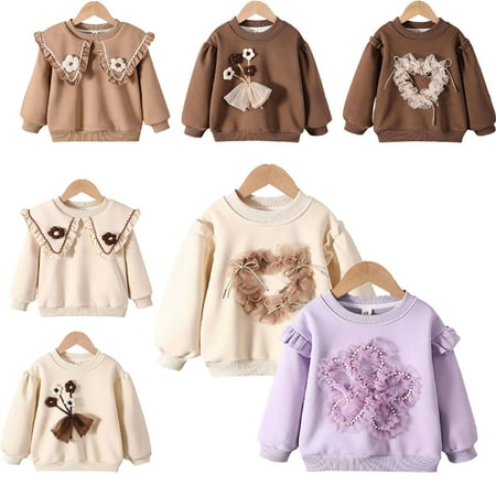 Esaierr Toddler Girls Winter Sweatshirt for Kids Fleece Lined Floral Sweater Girls Crewneck Warm Sweatsuit Tops Casual Padded Outerwear 1-7Y
Esaierr Toddler Girls Winter Sweatshirt for Kids Fleece Lined Floral Sweater Girls Crewneck Warm Sweatsuit Tops Casual Padded Outerwear 1-7Y