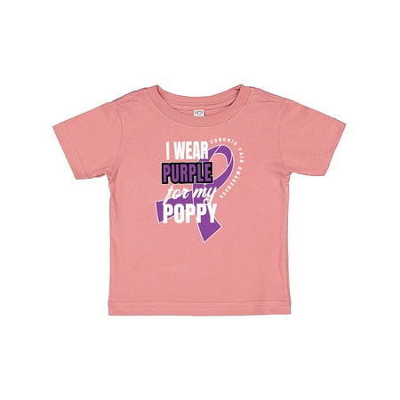 Inktastic Chronic Pain I Wear Purple For My Poppy Gift Baby Boy or Baby Girl T-Shirt