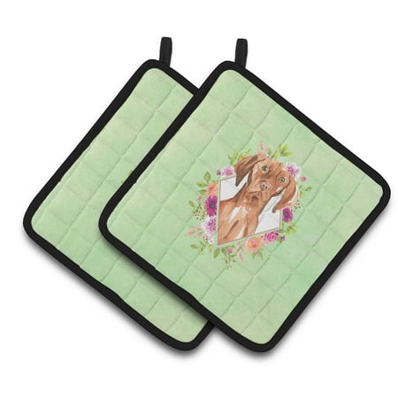 Carolines Treasures CK4392PTHD Vizsla Green Flowers Pair of Pot Holders 7.5HX7.5W multicolor
Carolines Treasures CK4392PTHD Vizsla Green Flowers Pair of Pot Holders 7.5HX7.5W multicolor
