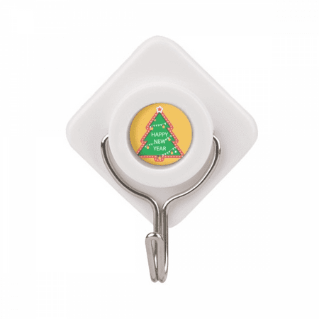 Merry mas Tree Cartoon Portrait Adhesive Wall Hooks Hanging Self Sticky