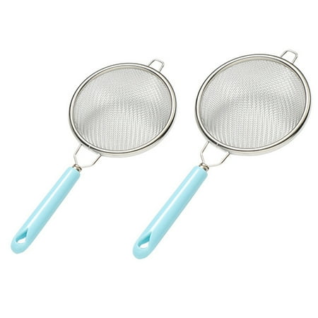 2pcs Household Stainless Steel Strainer Filter Mesh Sieves Strainer Colander Kitchen Gadget for Home (Small + Large Silver + Blue)
2pcs Household Stainless Steel Strainer Filter Mesh Sieves Strainer Colander Kitchen Gadget for Home (Small + Large Silver + Blue)