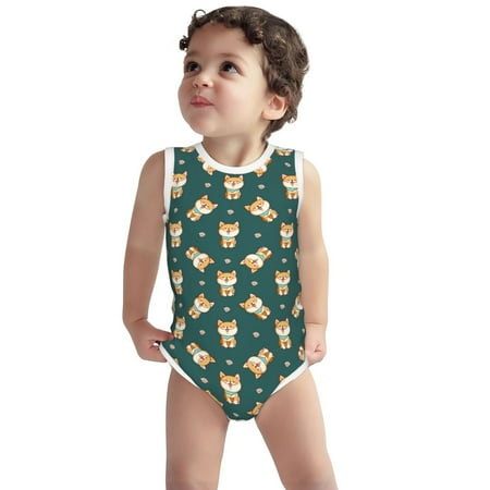 Vsdgher Cute Shiba Print Baby Unisex Baby Cotton Sleeveless Bodysuits Soft and velvety comfortable and breathable
Vsdgher Cute Shiba Print Baby Unisex Baby Cotton Sleeveless Bodysuits Soft and velvety comfortable and breathable