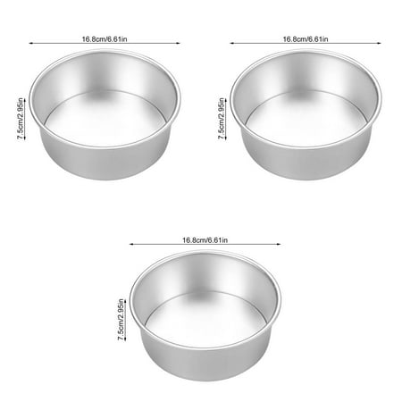 Widealiff 3pcs Cheese Cake Mold Aluminium Alloy Non-stick Pan Mousse Baking Mould with Removable Bottom 6 Inches
Widealiff 3pcs Cheese Cake Mold Aluminium Alloy Non-stick Pan Mousse Baking Mould with Removable Bottom 6 Inches