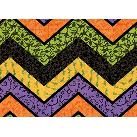 Halloween Chevron, Multi-Color, 43/44" Wide, Fabric by the Yard