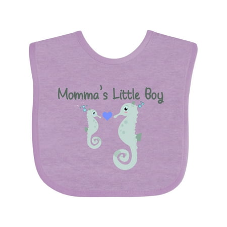 Inktastic Seahorse (momma s Little Boy) Gift Baby Boy Bib