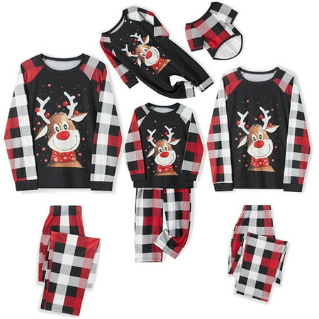 MLFU Christmas Pajamas For Men Women Soft Comfy Cotton Sleepwear For Baby Girls Boys Kids