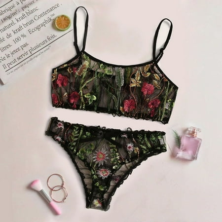 QWANG New Floral Embroidered Lace Lingerie For Women Set Black Sexy Underwear S-2XL
QWANG New Floral Embroidered Lace Lingerie For Women Set Black Sexy Underwear S-2XL