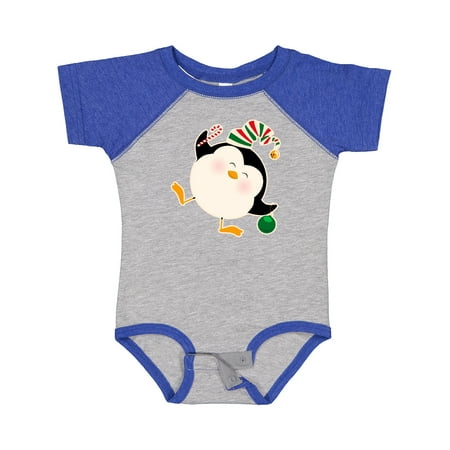 Inktastic Happy Christmas Penguin Gift Baby Boy or Baby Girl Bodysuit