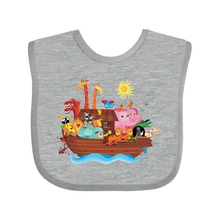 Inktastic Animal Ark Bible Story Christian Gift Baby Boy or Baby Girl Bib