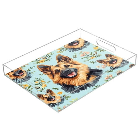 WOBOGO Acrylic Serving Trays 15.7x11.8 Inch Spill Proof Clear Decorative Organizer with Handle Shepherd Dog
WOBOGO Acrylic Serving Trays 15.7x11.8 Inch Spill Proof Clear Decorative Organizer with Handle Shepherd Dog