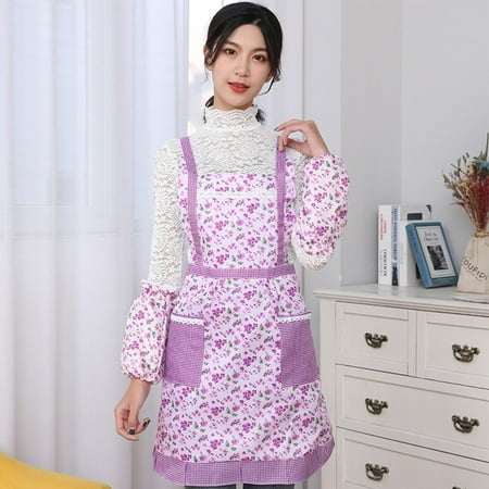 Woman Apron with Pocket Oversleeves Waterproof for Housework Kitchen Cooking BBQ
Woman Apron with Pocket Oversleeves Waterproof for Housework Kitchen Cooking BBQ