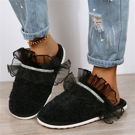 FITORON Women s Slippers- Autumn and Winter Lace-side Toe Cotton Slippers To Keep Warm indoor Cotton Shoes Black 37
FITORON Women s Slippers- Autumn and Winter Lace-side Toe Cotton Slippers To Keep Warm indoor Cotton Shoes Black 37