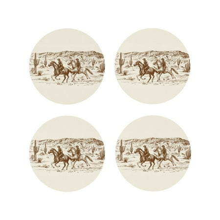 Drink Coasters Set of 4 Western Desert Cowboys1 Leather Coasters for Coffee Table Protector Heat Resistant Cute Coasters for Home Decor Housewarming Gifts Bar Kitchen 4 Inch Round Shape
Drink Coasters Set of 4 Western Desert Cowboys1 Leather Coasters for Coffee Table Protector Heat Resistant Cute Coasters for Home Decor Housewarming Gifts Bar Kitchen 4 Inch Round Shape