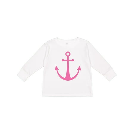 Inktastic Anchor Nautical Pink Gift Toddler Toddler Girl Long Sleeve T-Shirt