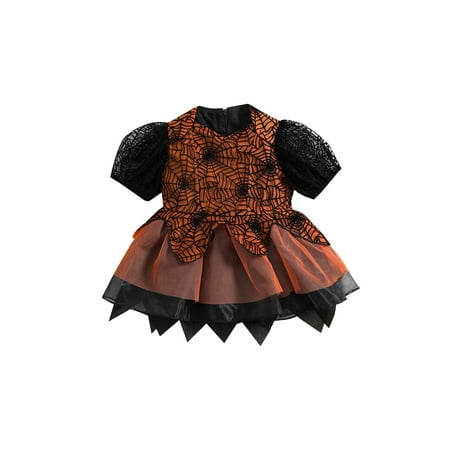 Gwiyeopda Toddler Baby Girls Halloween Dress Princess Spider Web Pattern Puff Short Sleeve Tulle Dress
Gwiyeopda Toddler Baby Girls Halloween Dress Princess Spider Web Pattern Puff Short Sleeve Tulle Dress
