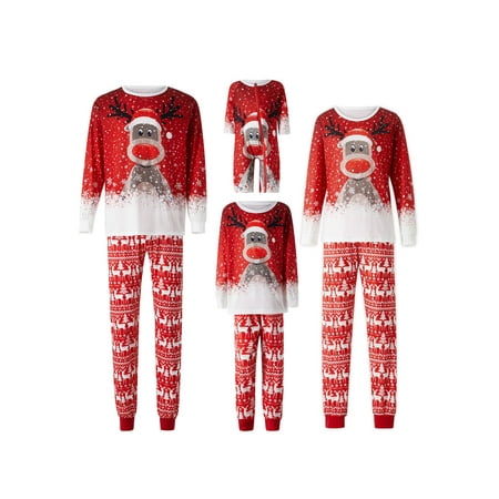 Christmas Matching Family PJS Set Long Sleeve Deer Snowflake Print Pullover Long Pants 2pcs Set
Christmas Matching Family PJS Set Long Sleeve Deer Snowflake Print Pullover Long Pants 2pcs Set