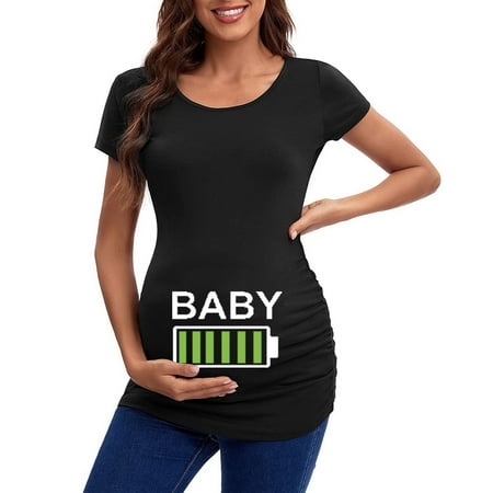 Zlekejiko Womens Maternity Short Sleeve Crew Neck Cute Funny Graphic Ruched Sides T Shirt Tops Pregnancy Tunic Blouse
Zlekejiko Womens Maternity Short Sleeve Crew Neck Cute Funny Graphic Ruched Sides T Shirt Tops Pregnancy Tunic Blouse