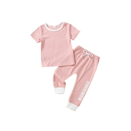 TheFound 4 Colors Summer Causal Kids Boys Girls 2pcs Clothes Short Sleeve T Shirts Tops+Letter Trousers Pants Sets
TheFound 4 Colors Summer Causal Kids Boys Girls 2pcs Clothes Short Sleeve T Shirts Tops+Letter Trousers Pants Sets