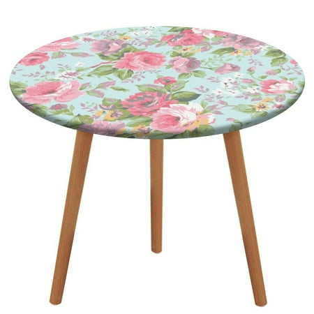 Bybiment Round Fitted Tablecloth with Elastic Edge Pink Roses Aqua Pattern Decorative Tablecloth Table Cover 47 Inch
Bybiment Round Fitted Tablecloth with Elastic Edge Pink Roses Aqua Pattern Decorative Tablecloth Table Cover 47 Inch