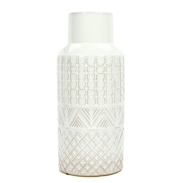 Better Homes and Gardens Large Cream Textured Vase
