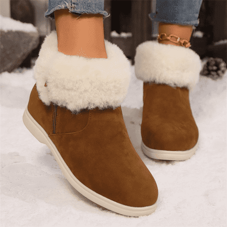 Omagie Cozy Solid Color Suede Casual Warm Snow Boots Low-Top Women s Cotton Short Boots Short Ankle Boots with Anti-Slip Sole Lined with Warm Furry Genuine Suede Perfect for Indoor & Outdoor Use
Omagie Cozy Solid Color Suede Casual Warm Snow Boots Low-Top Women s Cotton Short Boots Short Ankle Boots with Anti-Slip Sole Lined with Warm Furry Genuine Suede Perfect for Indoor & Outdoor Use