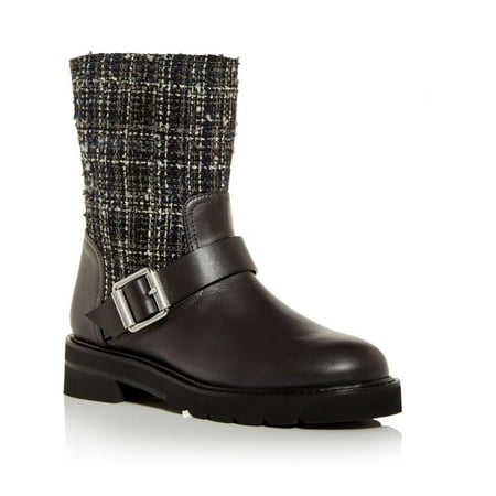 Stuart Weitzman Womens Leather Plaid Ankle Boots