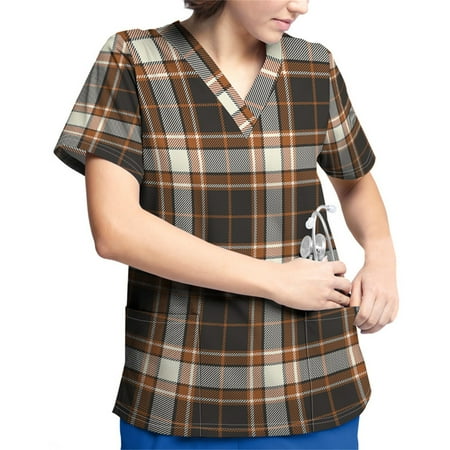 Huachen Plus Size Printed Scrub Working Uniform Tops For Womens Summer 2023 V-Neck Short Sleeve T-Shirts Workwear Tee With Pockets
Huachen Plus Size Printed Scrub Working Uniform Tops For Womens Summer 2023 V-Neck Short Sleeve T-Shirts Workwear Tee With Pockets