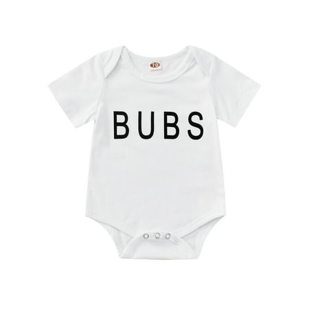 Imcute Baby Boys Girls Summer Romper Letter Print Short Sleeve One-Piece Snap Triangle Bottom Jumpsuit White 3-6 Months
Imcute Baby Boys Girls Summer Romper Letter Print Short Sleeve One-Piece Snap Triangle Bottom Jumpsuit White 3-6 Months